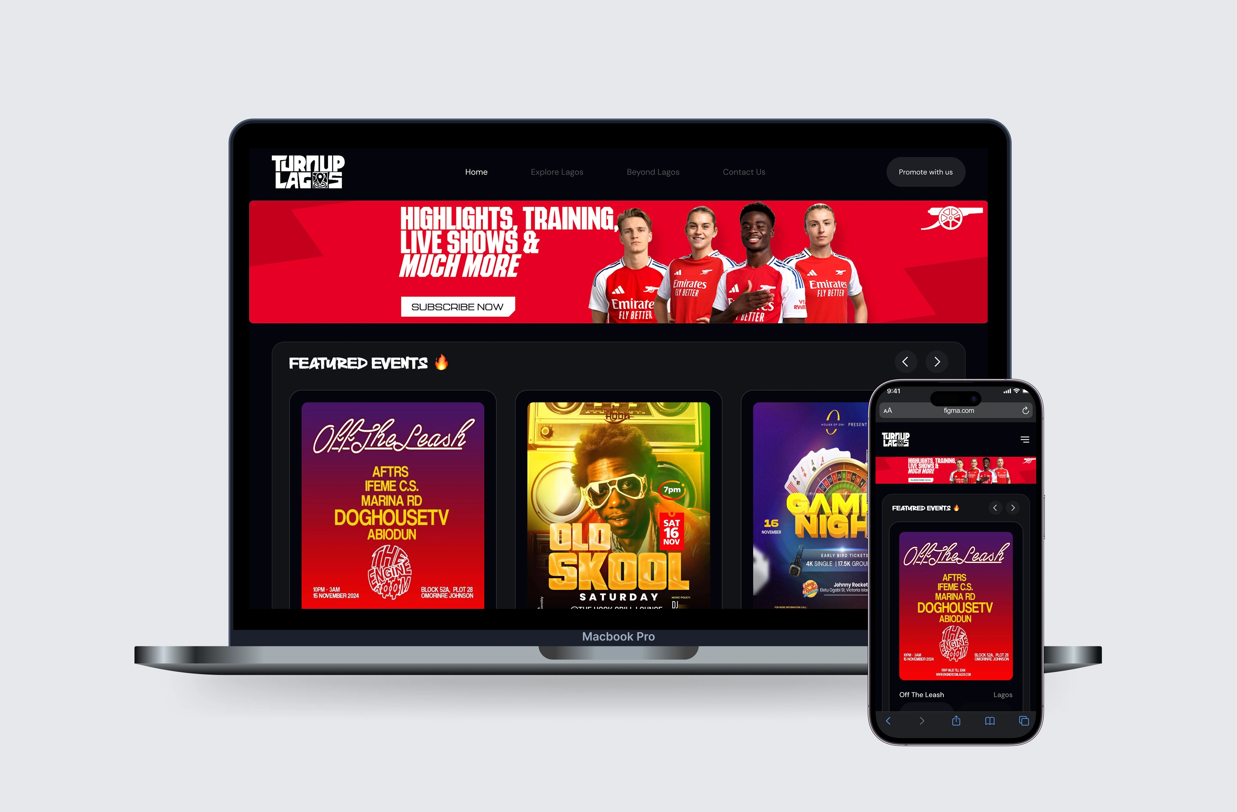 TurnUpLagos — homepage featured events